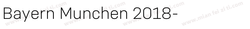 Bayern Munchen 2018字体转换